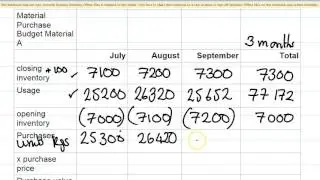 Preparing several functional budgets