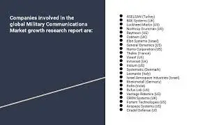 Global Military Communications Market Size, Share & Trends Analysis Report, 2022   2028