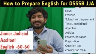 How to Prepare English For DSSSB JJA|English for Junior Judicial assitant|60 mese 60 laae| #dsssb