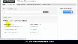 How to subscribe to White Label Communications Partner Announcements
