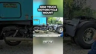 Custom motorcycle mount on a semi truck. #trucking #trucker #truckdriver