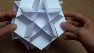 sliceform - papercraft - pentagons (George Hart) - tutorial - dutchpapergirl