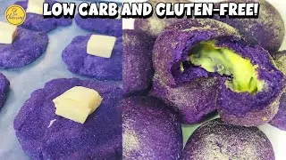 LOW-CARB KETO UBE CHEESE PANDESAL/GLUTEN-FREE!/UBE CHEESE PANDESAL/So Charrrap