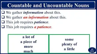 WELCOME TO COUNTABLE AND UNCOUNTABLE NOUNS (how to use a lot, many, much, a little, less, etc)