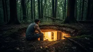 I Built a Secret Underground Modern Shelter Beneath a Forest Ridge