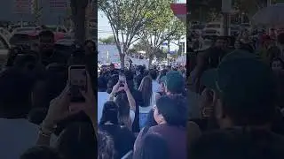 Cardi B Photo meet and greet - crowd outside of Fingerprints record store Long Beach Ca 9/25/2025