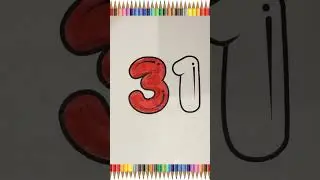 Thirty One Coloring Page | Number 31 Coloring | Learn & Color