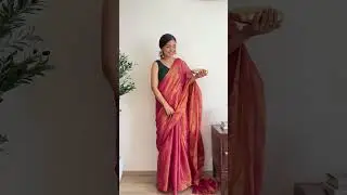 Minimal Festive Saree Look #sareedraping #festivesaree #outfitinspo