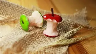 polymer clay Apple Core TUTORIAL
