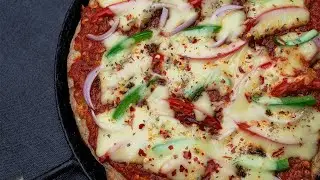 Homemade Pizza with Bread and Eggs
