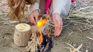 Survival Skills: Making Fire with Flint #outdoors #nature 