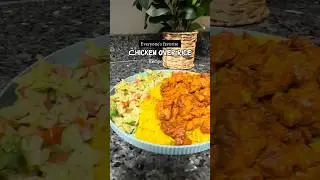 Chicken over rice&mdash; full recipe see description - #food #cooking #recipe #shortsfeed #shorts