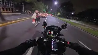 RODADA NOCTURNA  POV | Yamaha XJ6 S, ARROW PRO RACE RAW SOUND INSTA360 ACE PRO 2 MIC RODE SMARTLAV+