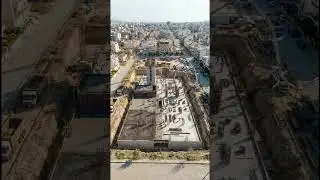 Skyscraper Construction &mdash; Cinematic Drone-View Exterior Build  #architecturelovers