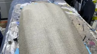 STEP2 - BULLET PROOF surfboard and Kiteboard Building process with vacuum infusion technology