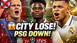 😱 CHAMPIONS LEAGUE SHOCKS! Man City LOSE, PSG DOWN, Arsenal & Madrid DOMINATE | LIVE.