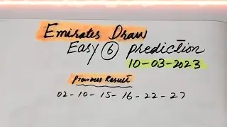 ED Easy 6 Draw Prediction - 10/3/23
