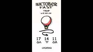 Inktober FAST.07 Trip. Easy and fast draw in 28 seconds and 14 contour lines #shorts