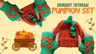 🍂 Fall Crochet Accessories 🍂 Granny Square Gloves & Pumpkin Hat | Quick & Easy Crochet Tutorial