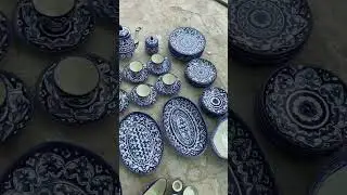 Traditional Blue Pottery Serving Dinner Set 🍽️ ✨ #love #trending #reels #viral #foryou #bluepottery