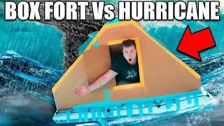 BOX FORT BOAT VS HURRICANE CHALLENGE! 📦💧