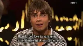 Alexander Rybak sier til Lena Endre at hun er s&aring; vakker