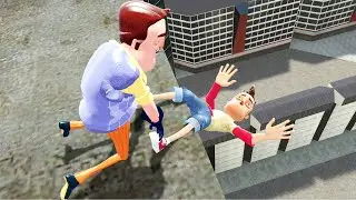 Hello neighbor in G'mod | funny ragdolls and fails #1