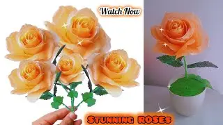 ✨I Made This STUNNING Rose From Just Plastic Bag! 🛍 | DIY How to make Flowers💐 #DIYFlowerTutorial