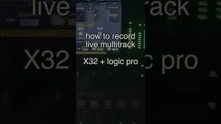 multitrack recording X32 + logic pro