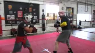 Will Jousset sparring Joe Struss June 7, 2013