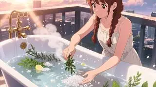 Gathering herbs in the rain | Life in a peaceful forest 🌿GHIBLI STYLE ASMR ANIME.