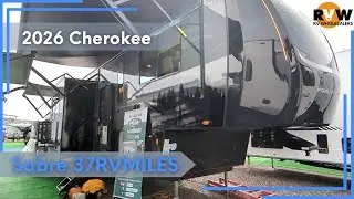 Side Patio Deck and Theater Room! 2026 Sabre 37RVMILES Tour
