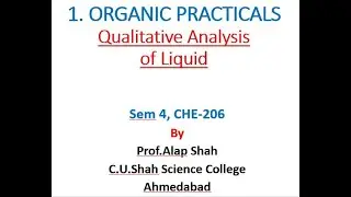 Qualitative Analysis of Organic Liquid