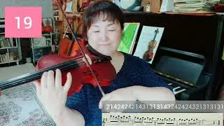 篠崎ヴァイオリン教本3改訂版p.35/旧p.83No.18-23 第６ポジション/6th position