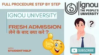 What to Do After Getting Fresh Admission in IGNOU University | Step-by-Step Guide