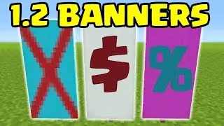 How to MAKE BANNERS in Minecraft Pocket Edition 1.2 Update // Minecrafft PE 1.2 BANNERs
