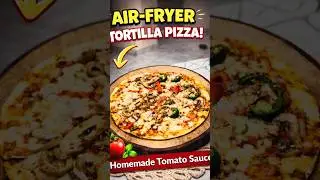 Air-fryer tortilla pizza with homemade sauce = instant happiness 🤍 #simplefoodbyrani