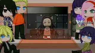 boruto adultos react to sarada es Nezuko/ESPAÑOL 🇪🇸/