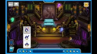 Club Penguin Rewritten (11/1/18) - Halloween Party 2018 - At The Haunted House Being A Ghost