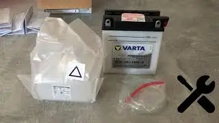 Unboxing and installing scooter/Atv battery Varta 12V 5Ah 60A (-18C )