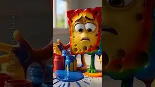 Funny Sponge Paints the Wall 🎨🧽 | Cute Short