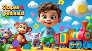 Shapes & Animals for Kids &ndash; Fun Learning Mix with Leo | Train Forms, Jungle & Cats