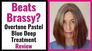 Overtone Pastel Blue Deep Treatment for Brown Hair: Before and After