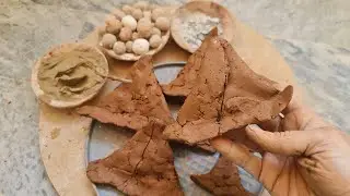 Red Clay Samosa Making With Slate Pencil Filling | Soft Clay ASMR