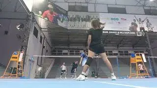 Women's Double badminton game at KFF badminton Arena 🏸💪💪