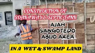 Construction of soakaway and septic tank in a waterlogged land