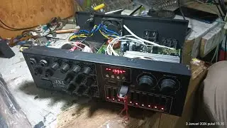 servis ampli mixer mini user bawa komponen sendiri dan zonk #amplifier 