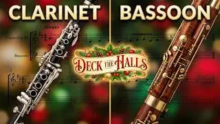 deck the halls easy Clarinet and Bassoon sheet music