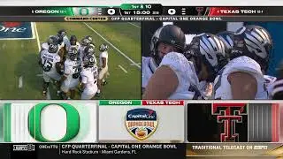 2026 CFP Quarterfinal | Command Center | Oregon vs Texas Tech | 1-1-2026 | FULL GAME