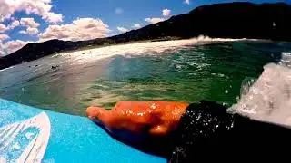 Piha bodyboarding GoPro trial